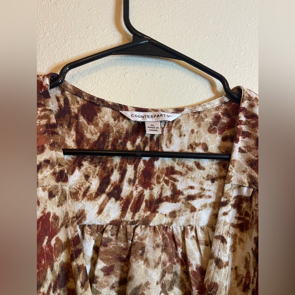 Xl faux wrap animal print blouse - Picture 3 of 4